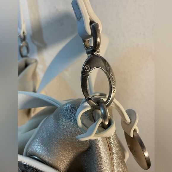 SKAGEN HANDBAG PURSE TAN WHITE SILVER SHOULDER LEATHER CAPSULE CASUAL EVERYDAY - Picture 11 of 12